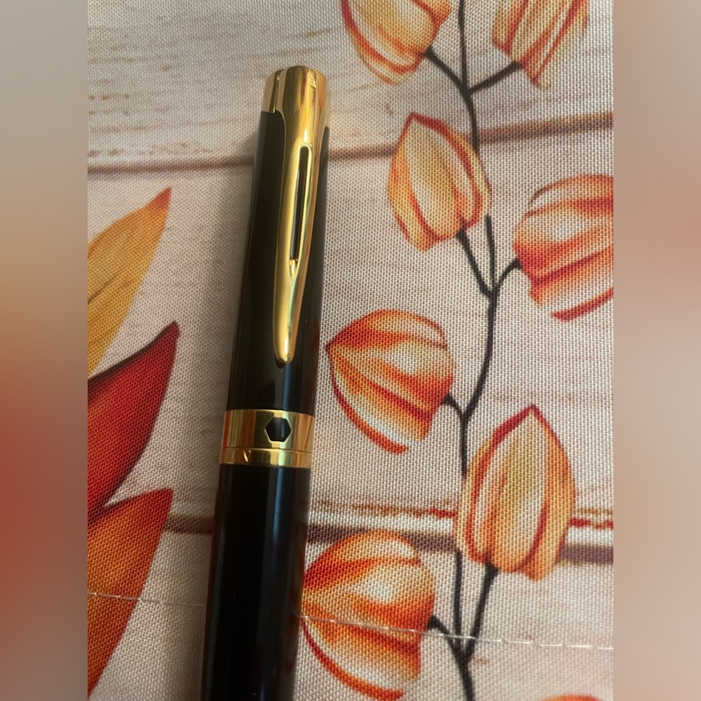 Waterman L’Etalon Elegant Black and Gold Ballpoint Pen, 18K Gold Trim
